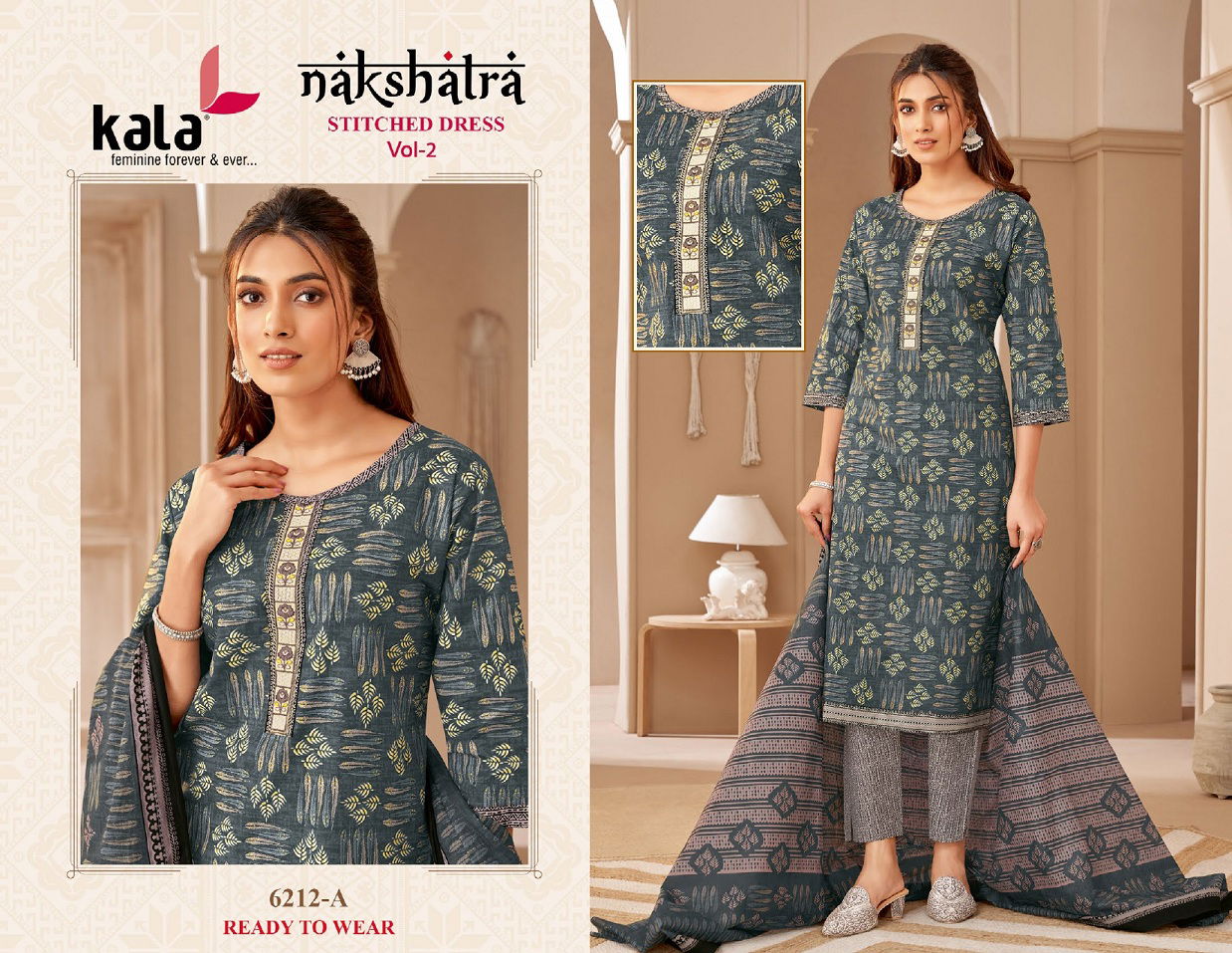 Nakshatra Vol 2 By Kala Printed Cotton Kurti With Bottom Dupatta Wholesalers In Delhi
